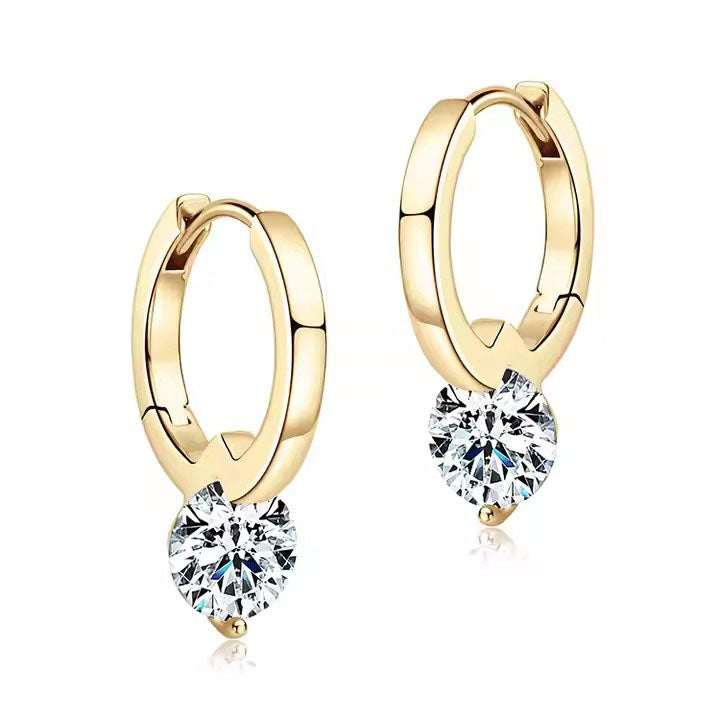 Moissanite 925 Sterling Silver Special Hoop Earrings