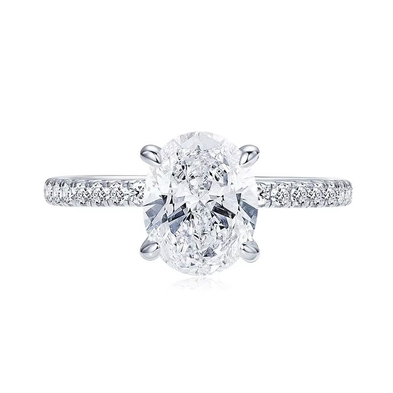 Lumière - Oval Cut 3-Carat Moissanite Engagement Ring