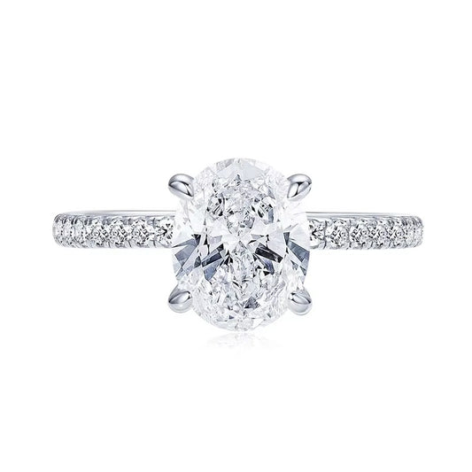 Lumière - Oval Cut 3-Carat Moissanite Engagement Ring