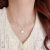 Chérie - Mother-of-pearl fan pendant necklace