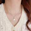 Chérie - Mother-of-pearl fan pendant necklace