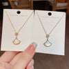 Chérie - Mother-of-pearl fan pendant necklace