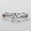 Entrelacs - Crossover Round Cut Moissanite Ring