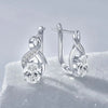 Oval Infinite Moissanite Earrings