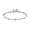 Tennis Oval Cut Pavé Moissanite Bracelet