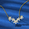 5 Flowers Moissanite Necklace