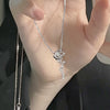 Rose Flower Moissanite Necklace
