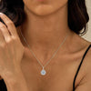 Cross Round-Cut Moissanite Necklace