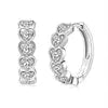 Heart Hoop Moissanite Earrings