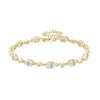 Tennis Oval Cut Pavé Moissanite Bracelet