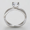 Entrelacs - Crossover Round Cut Moissanite Ring