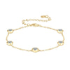 Bezel Brilliant Cut Moissanite Bracelet