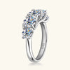Cinque - Five-stones Round cut Moissanite Ring