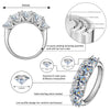 Cinque - Five-stones Round cut Moissanite Ring