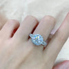 Rayonnement - Halo Split Shank Round Cut Moissanite Ring