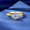 Classico - Round Cut Moissanite Ring