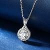 Cross Round-Cut Moissanite Necklace