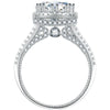 Rayonnement - Halo Split Shank Round Cut Moissanite Ring
