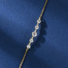 Minimalist 5-Stone Moissanite Bracelet