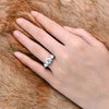 Trinité - Three-stones Pavé Round cut Moissanite Ring