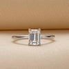 Miroir - Solitaire Emerald Cut Moissanite Ring