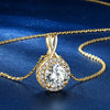 Cross Round-Cut Moissanite Necklace