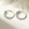 Heart Hoop Moissanite Earrings