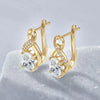 Oval Infinite Moissanite Earrings