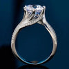 Trois - 3-Carats Round cut Pavé Moissanite Ring