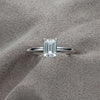 Miroir - Solitaire Emerald Cut Moissanite Ring