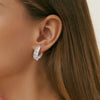 U-Shaped Hoop Moissanite Earring