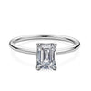 Miroir - Solitaire Emerald Cut Moissanite Ring