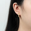 Heart Hoop Moissanite Earrings