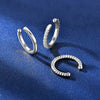 Three Piece Half Hoop Moissanite Earring