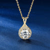 Cross Round-Cut Moissanite Necklace