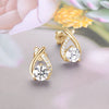 Fishtail Crosses Moissanite Earrings