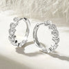Heart Hoop Moissanite Earrings