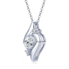 Shell Shape Oval Cut Moissanite Necklace