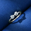 Papillon - Butterfly Heart Shape Moissanite Ring