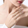 Fortuna - Trio Flower Four-leaf Moissanite Ring