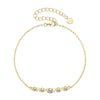 Minimalist 5-Stone Moissanite Bracelet