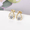 Fishtail Crosses Moissanite Earrings