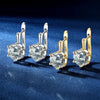 Six Claw Solitaire U Huggies Moissanite Earring
