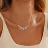 7-Stone Smiley Chain Moissanite Necklace