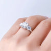 Trinità - Three-stones 3.5-Carats Moissanite Rings