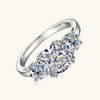 Trinità - Three-stones 3.5-Carats Moissanite Rings