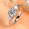 Luci - Three-stones Round cut Moissanite Ring