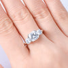 Trinità - Three-stones 3.5-Carats Moissanite Rings