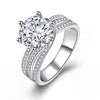 Trois - 3-Carats Round cut Pavé Moissanite Ring