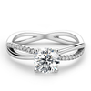 Entrelacs - Crossover Round Cut Moissanite Ring